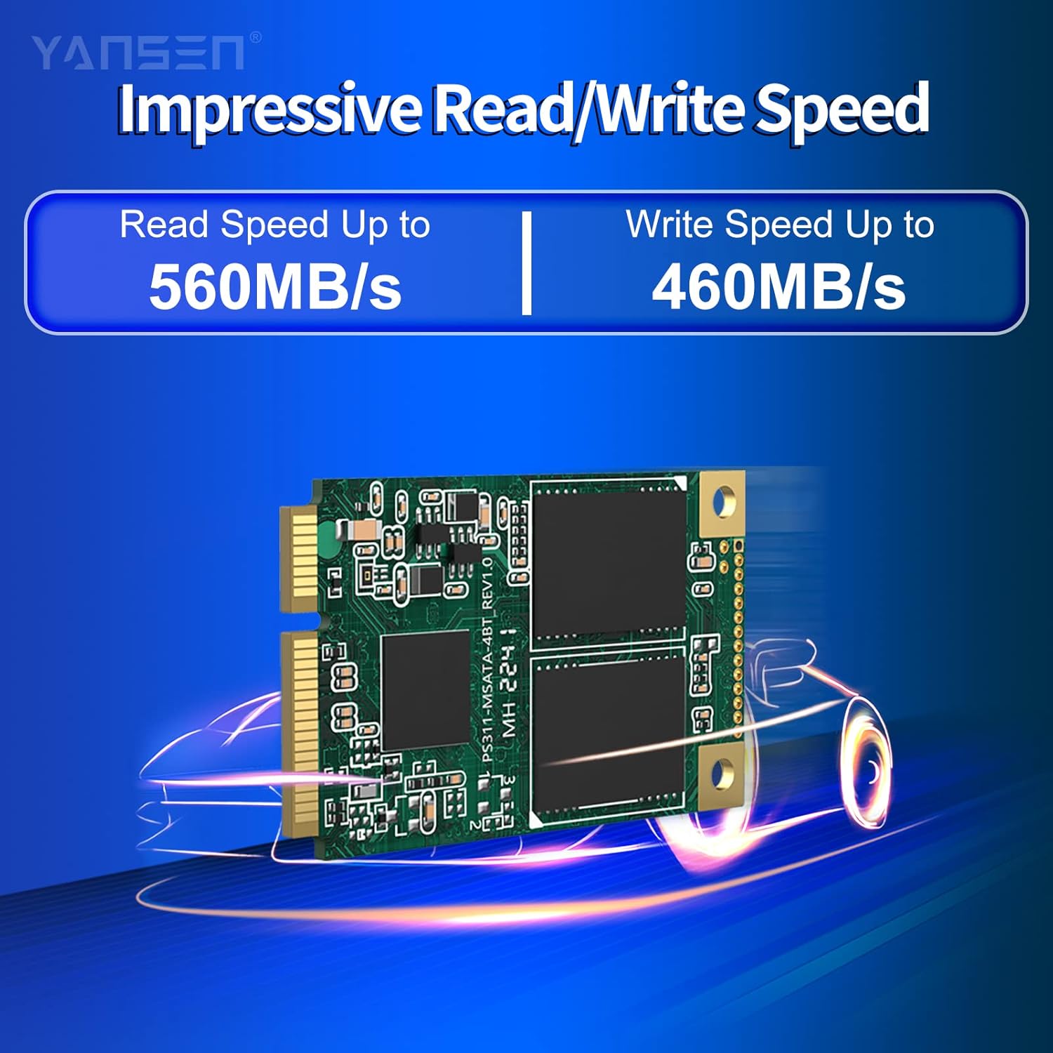 Grado industrial 1TB mSATA SSD, 3D NAND TLC SSD interno con controlador Phison, compatible con caja registradoramáquina