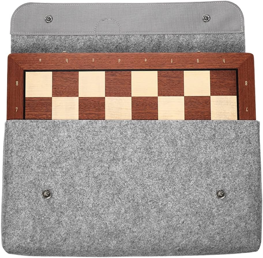 ROLTIN Juego de ajedrez magnético de madera, hecho a mano, portátil, plegable, con ranuras de almacenamiento, juego de ajedrez para principiantes