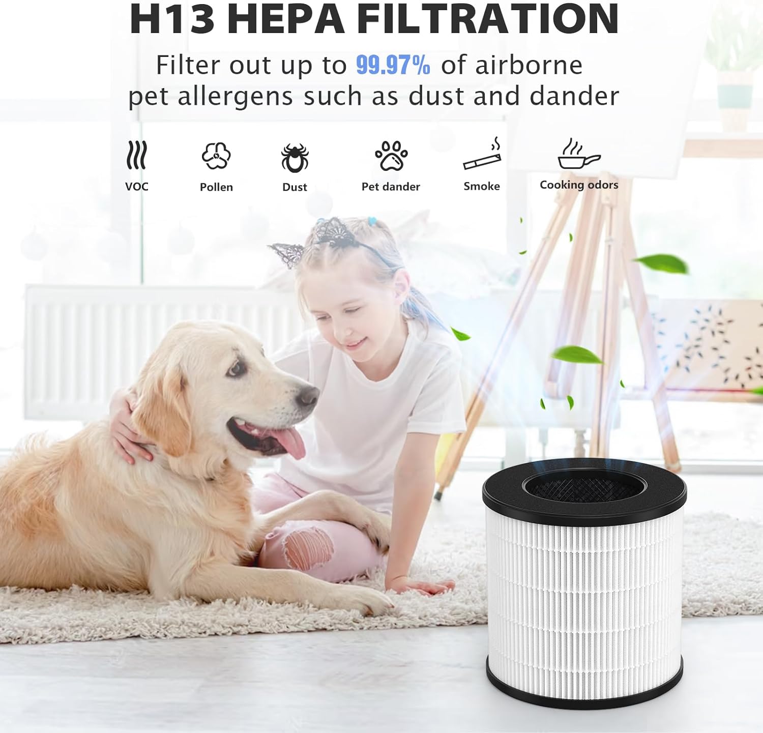 Filtro de repuesto AC201BPU-P05 para purificador de aire Fulminare PU-P05, también compatible con Purivortex AC201B Puri-fier de aire, filtro de