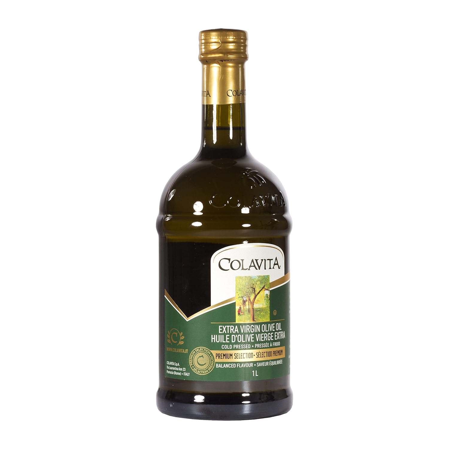 Colavita Aceite de oliva virgen extra de selección premium, 34 onzas líquidas, botella individual (paquete de 2)