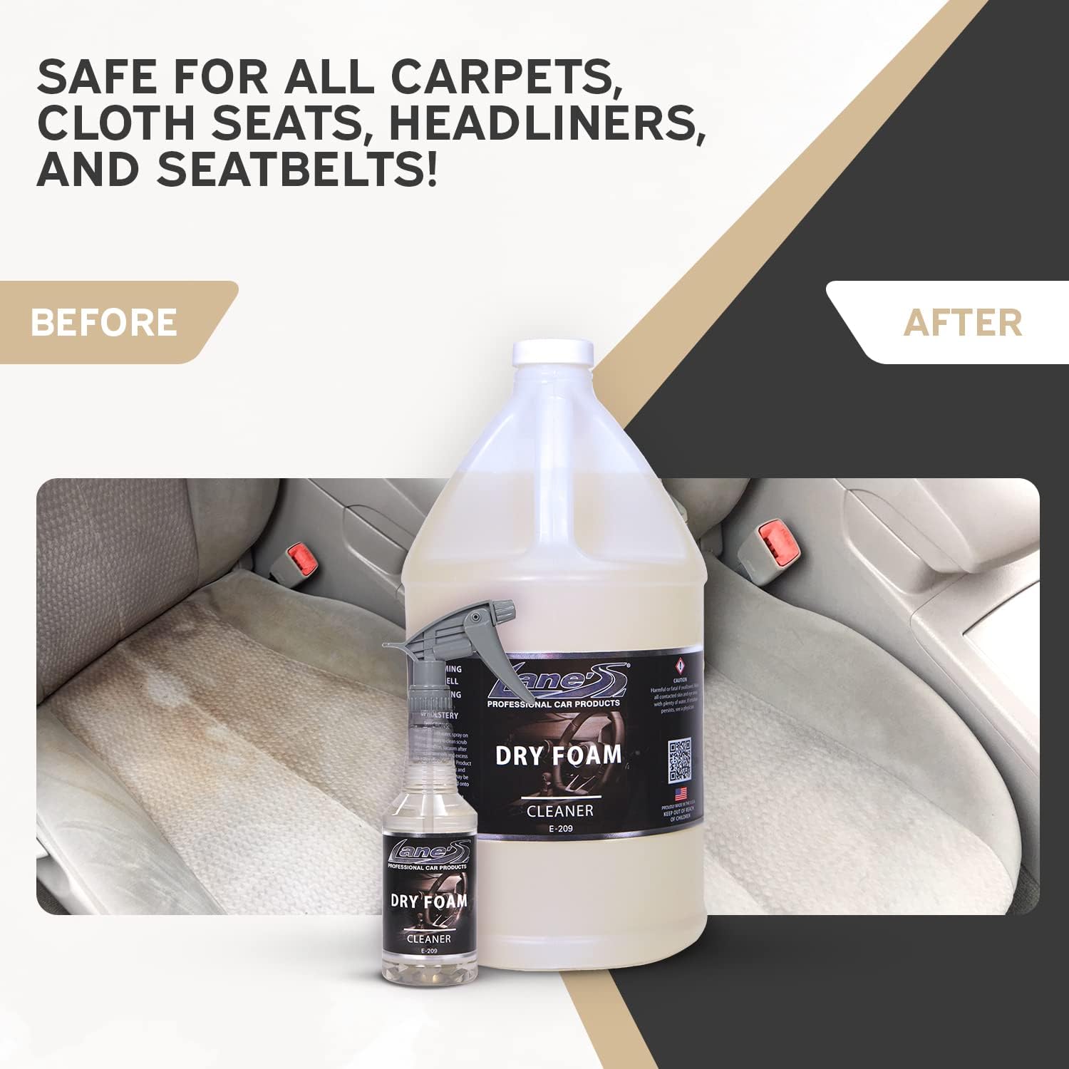 Lane’s productos para auto, limpiador de tapicería de espuma seca32onzas