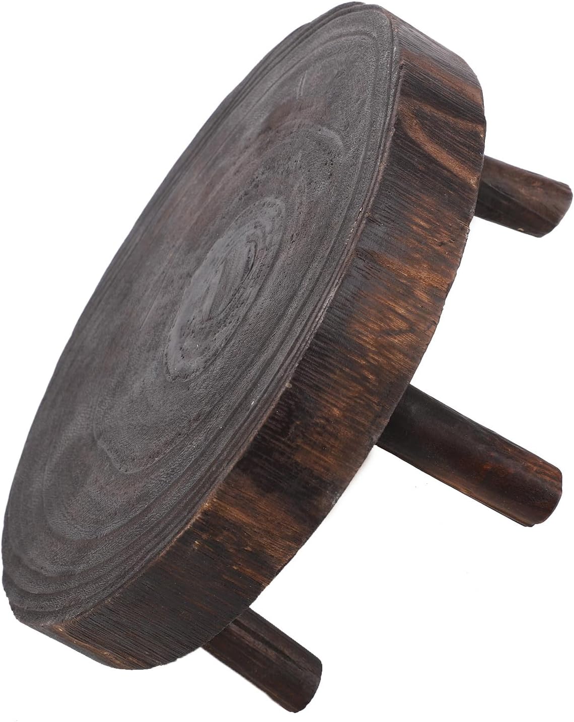 Taburete de madera para plantas, soporte bajo para plantas, soporte redondo para macetas elevadoras, soportes para múltiples plantas, soporte