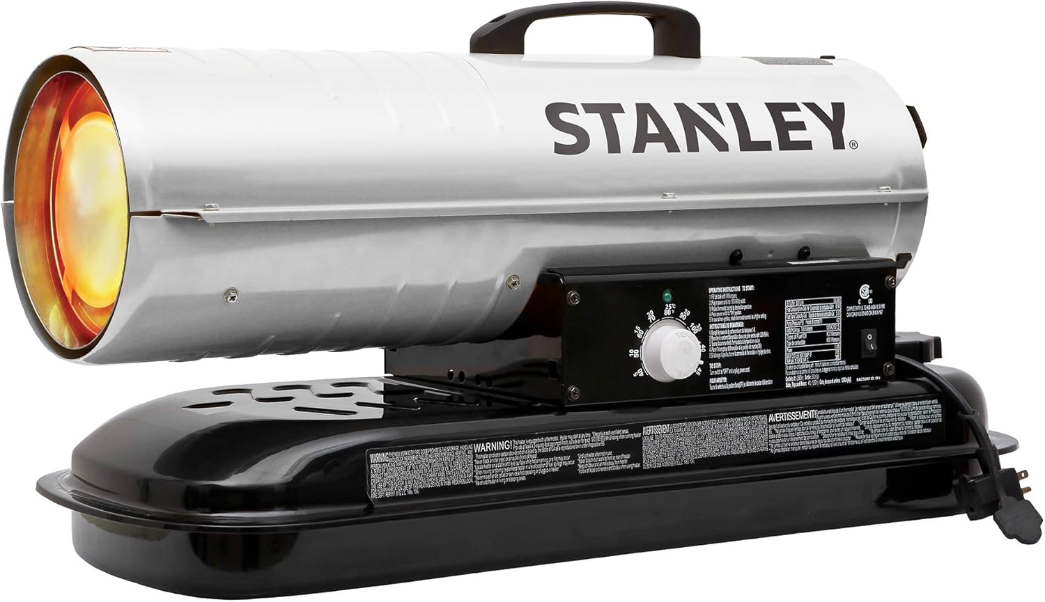 STANLEY ST-80T-KFA, calentador de aire forzado de querosenodiesel, 80,000 BTU, plata