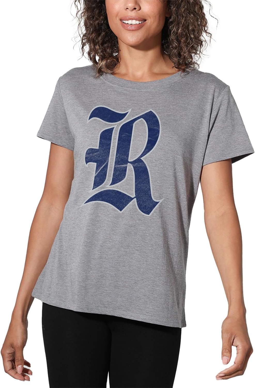 Colección oficial de camisetas sueltas con logotipo primario para mujer, color jaspeado atlético