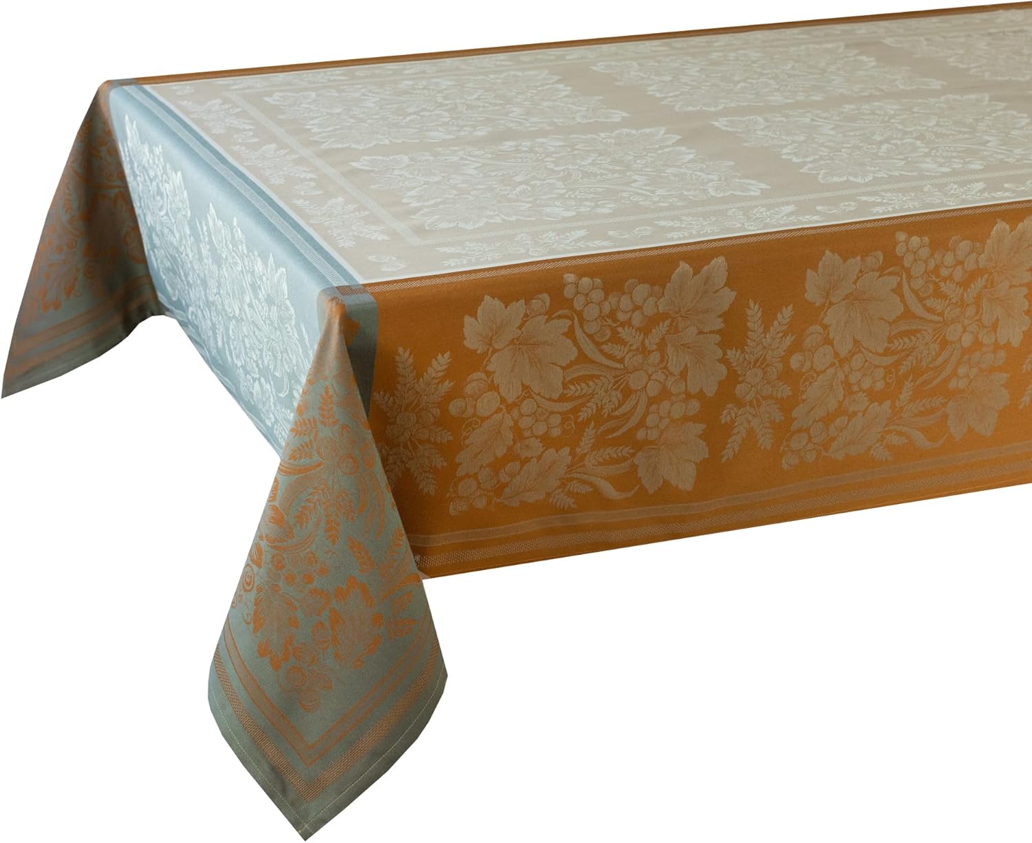 Benson Mills Harvest Gathering – Mantel de tela jacquard pesada para otoño, cosecha y Acción de Gracias (marrón topo, cuadrado de 52 x 52 pulgadas)
