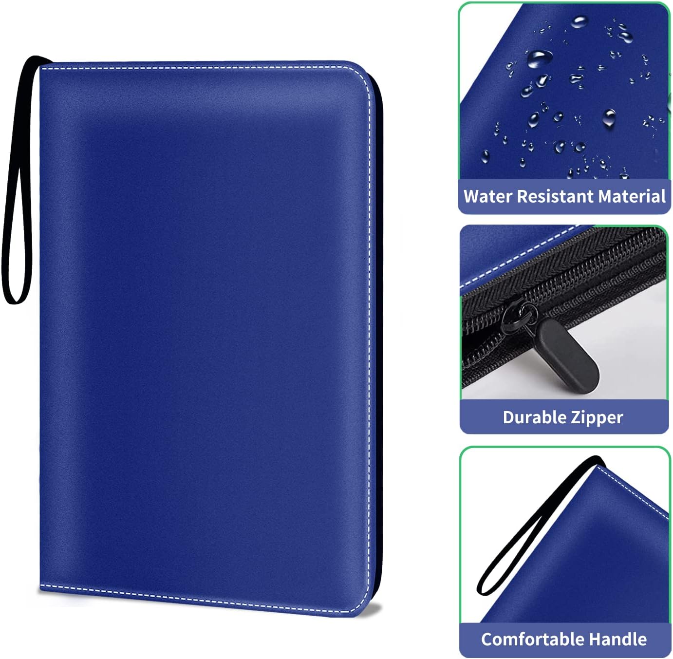 HESTECH Card Binder 9-Pocket for Trading Card Games TCG, 900 Pockets Card Holder with 50 Removable Sleeves with Zipper for Baseball Football Sports