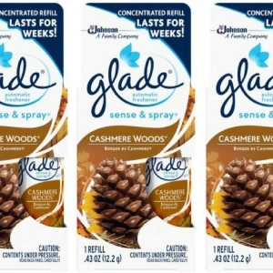 Glade Sense & Spray – Repuesto de ambientador automático, Cashmere Woods, 3 paquetes Glade Sense & Spray – Repuesto de ambientador automático, Cashmere Woods, 3 paquetes