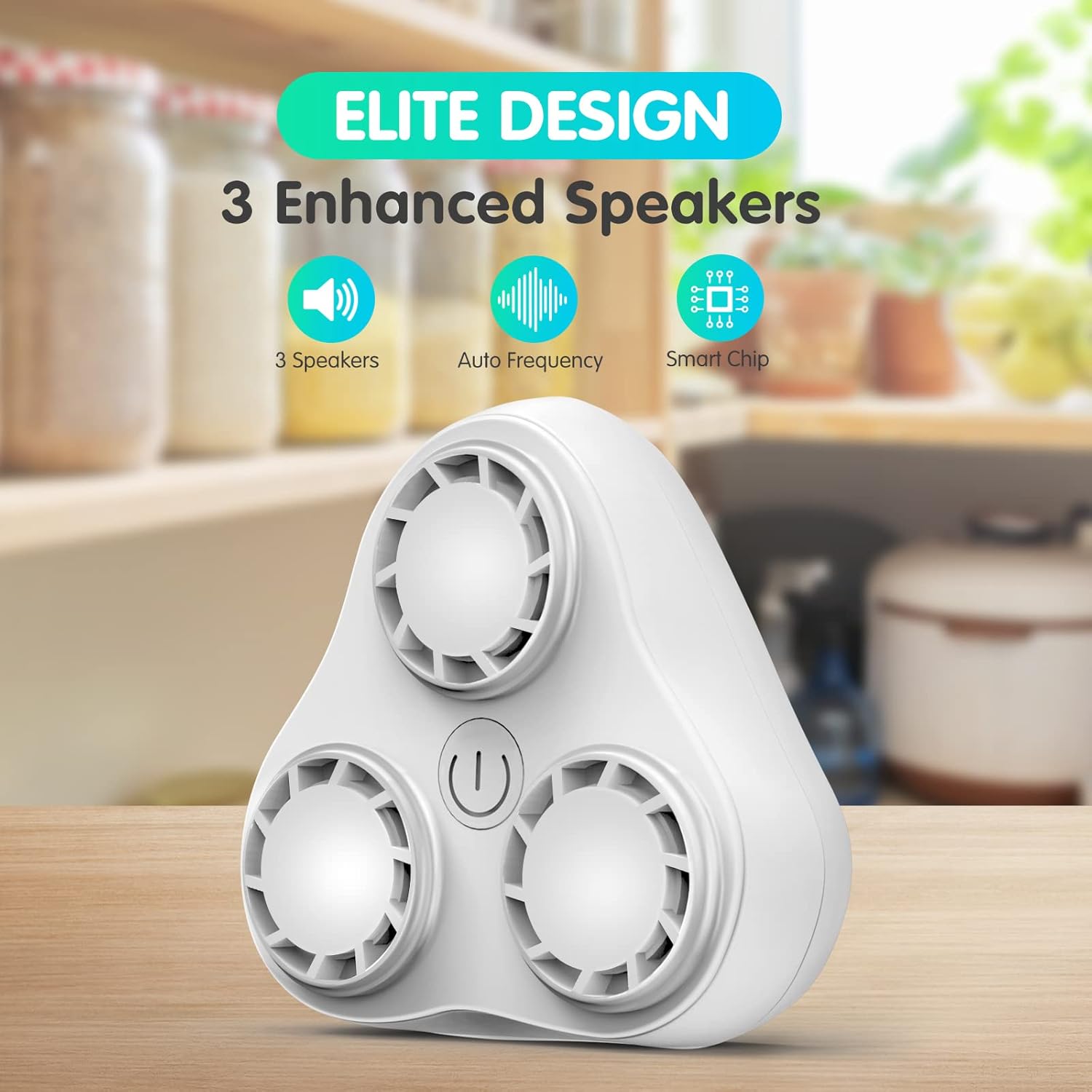 Riddex Trisonic – Repelente ultrasónico de plagas, enchufe con tomas de corriente para uso en interiores, repelente de insectos, repelente de