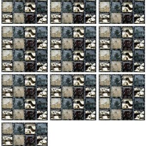 10 hojas de calcomanías 3D autoadhesivas para azulejos 3D, calcomanías de pared autoadhesivas de 4 x 4 pulgadas, azulejos de cristal para decoración 10 hojas de calcomanías 3D autoadhesivas para azulejos 3D, calcomanías de pared autoadhesivas de 4 x 4 pulgadas, azulejos de cristal para decoración
