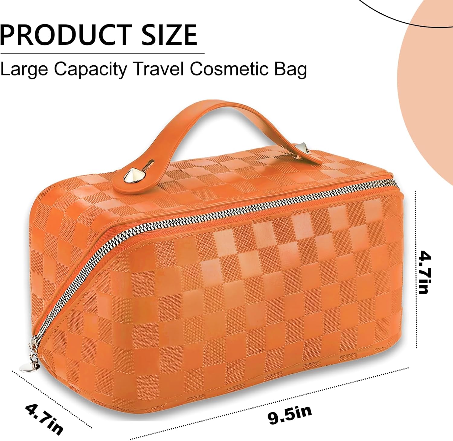 GUZINC Bolsa de maquillaje de viaje para mujer, Naranja, Vida cotidiana