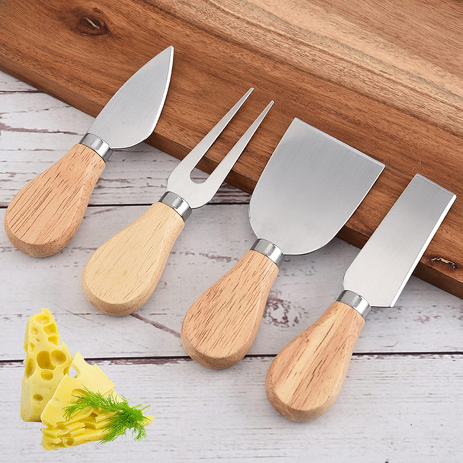 Juego de cuchillos esparcidores, 16 cuchillos esparcidores de mantequilla de queso de acero inoxidable con mini pinzas para servir, cucharas y
