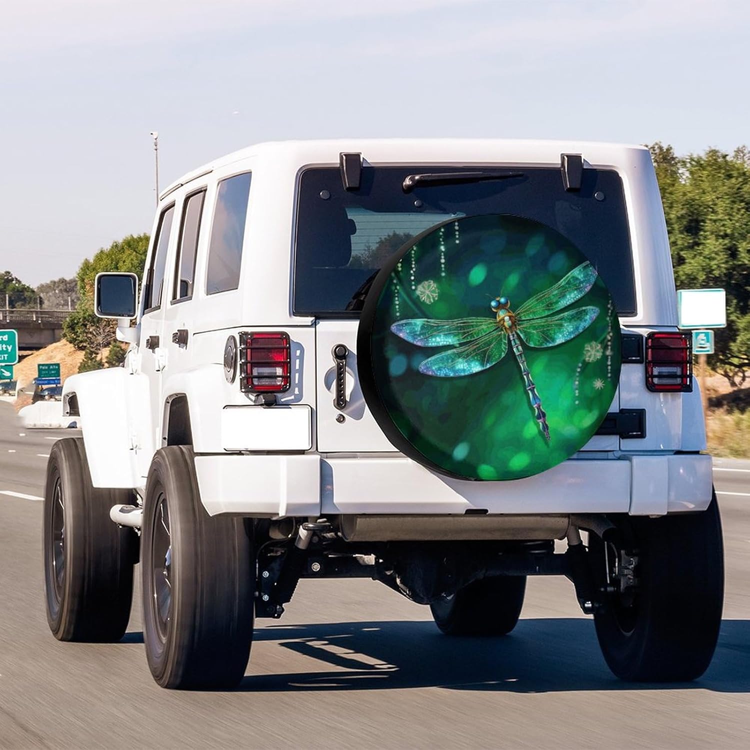 Delerain Dragonfly – Fundas para neumáticos de repuesto, impermeables, a prueba de polvo, ajuste universal para remolques, RV, SUV, camiones y