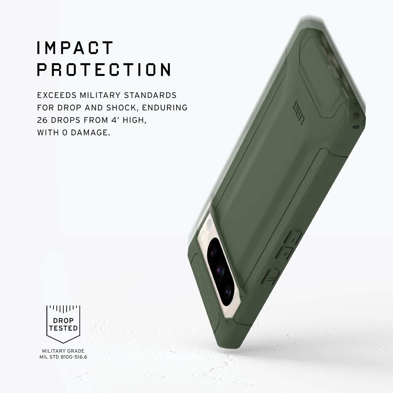 URBAN ARMOR GEAR UAG – Funda protectora hecha para Google Pixel 8 Pro, color verde oliva verde oliva, delgada, resistente a los impactos, resistente