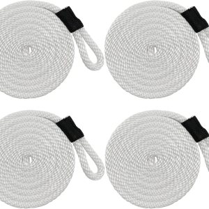 ISURE MARINE 4 piezas de cuerda de parachoques de barco de nailon trenzado doble de 6.5 x 38 pulgadas, líneas de guardabarros de barco, flotadores ISURE MARINE 4 piezas de cuerda de parachoques de barco de nailon trenzado doble de 6.5 x 38 pulgadas, líneas de guardabarros de barco, flotadores