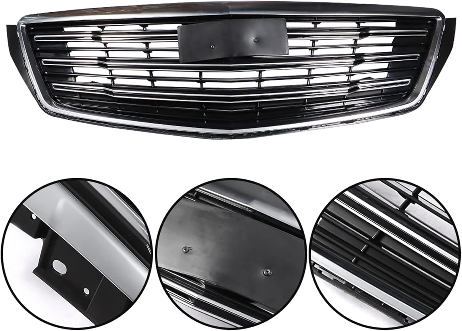 Repuesto para Cadillac XTS 2018 2019 Rejilla de malla frontal con marco cromado sin emblema