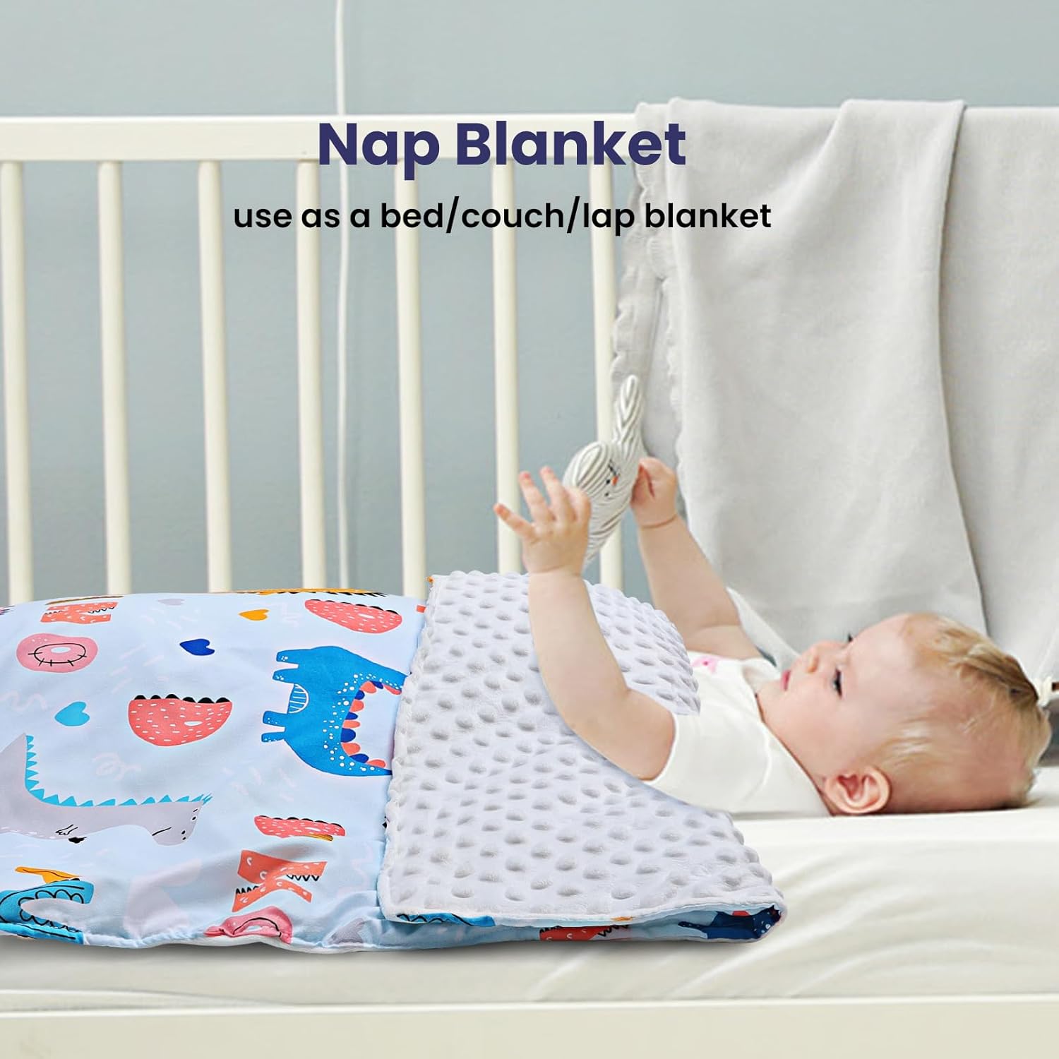 Saco de dormir para niños con almohada extraíble y manta, extra grueso, grande, 2 en 1, para niños y niñas, tapete para siesta para preescolar,