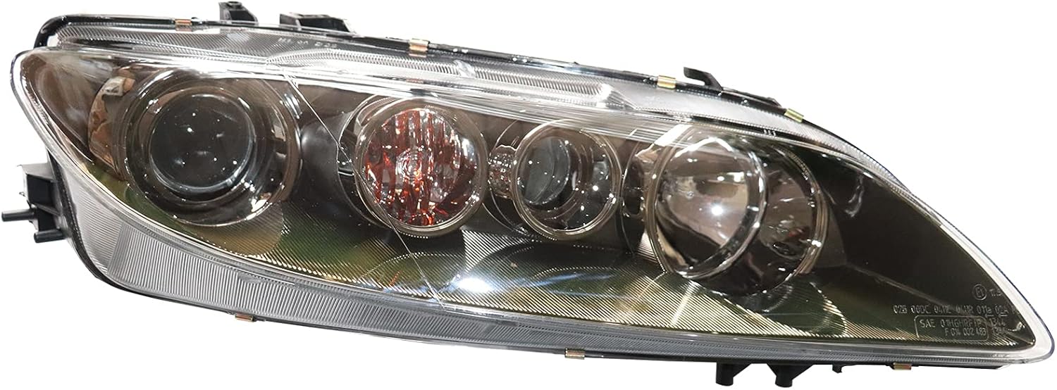 TBVECHI Para 2006 2007 2008Mazda 6 montaje de faros delanteros halógenos reemplazo del lado del pasajero derecho, lente transparente de carcasa