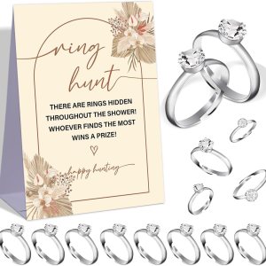 Juego de caza de anillos bohemios, decoración de despedida de soltera, juego de ducha de boda, juegos de fiesta de compromiso, búsqueda del tesoro Juego de caza de anillos bohemios, decoración de despedida de soltera, juego de ducha de boda, juegos de fiesta de compromiso, búsqueda del tesoro