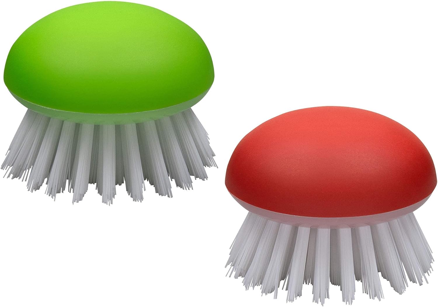 Cepillo de verduras para alimentos  Juego de 2 cepillos para frutas y verduras  Parte superior de silicona y cerdas ultra fuertes  Diseño ergonómico