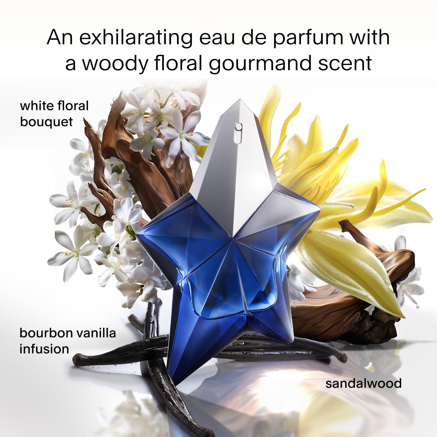 Mugler Angel Elixir – Eau de Parfum – Perfume de mujer – Floral y amaderado – Con sándalo, ámbar y vainilla – Fragancia de larga duración