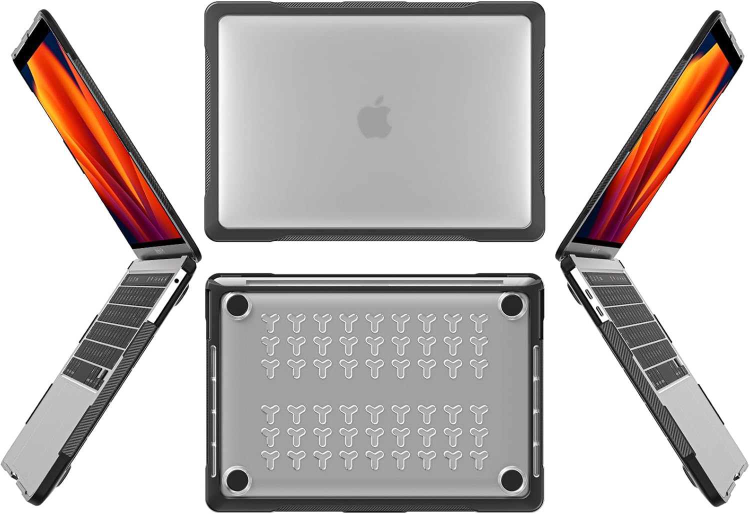 Batianda Funda de protección definitiva para MacBook Pro de 13 pulgadas, modelo A2338, M2, M1, chip A2251, A2289, versión 2022 2020, bordes de fibra