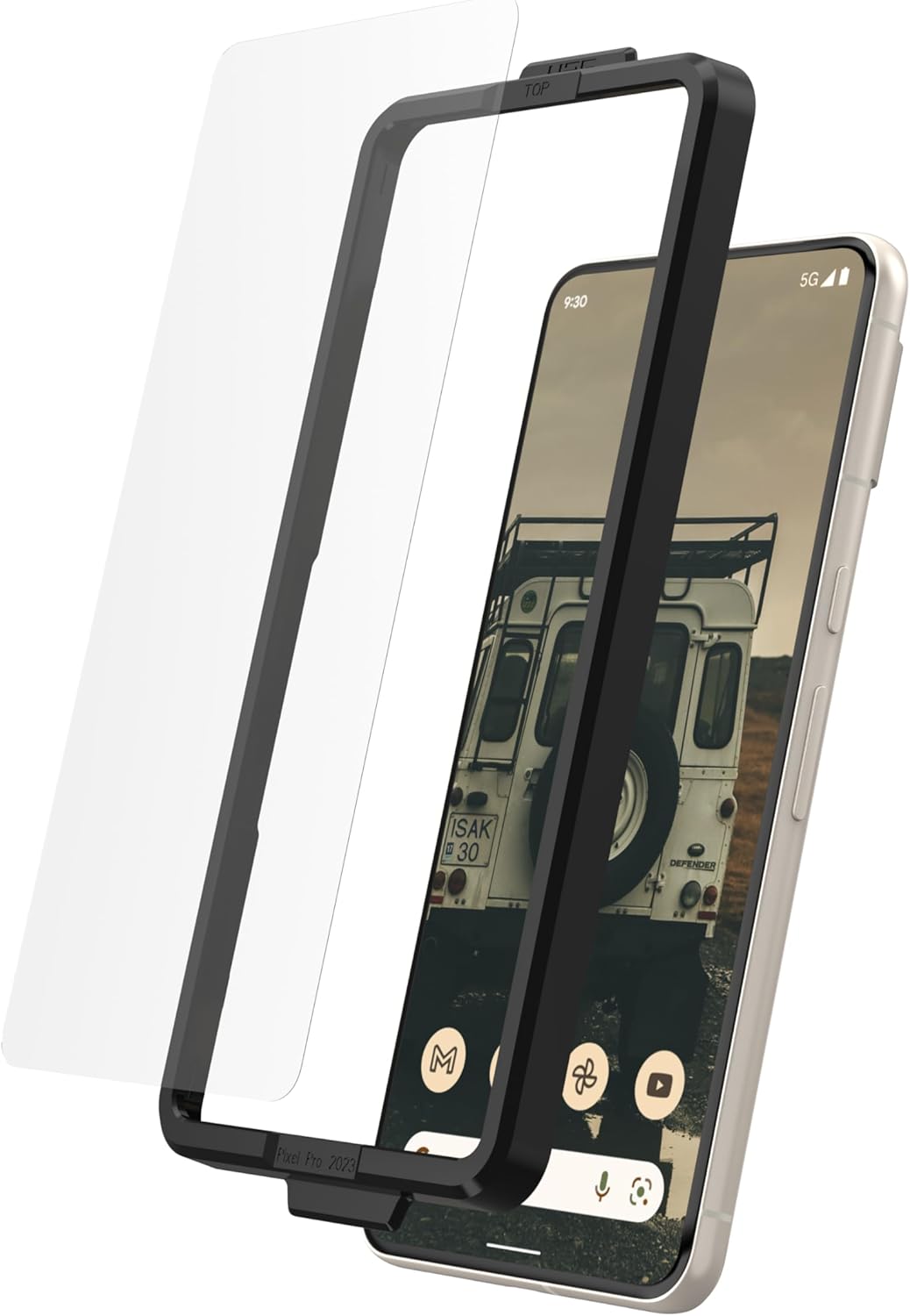 URBAN ARMOR GEAR UAG – Protector de pantalla para Google Pixel 8 Pro Glass Shield Plus transparentenegro, vidrio templado reforzado de alta calidad