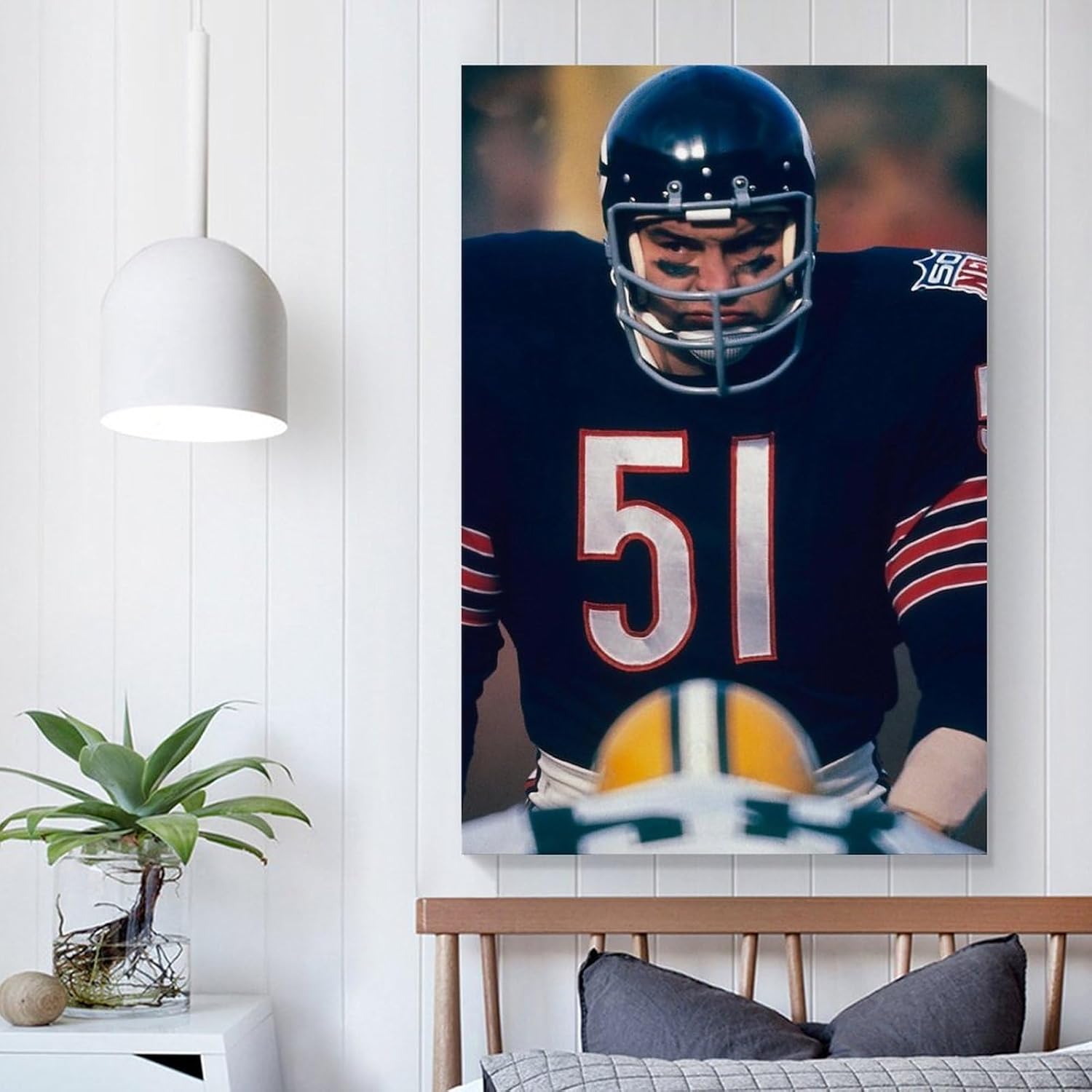 MIFARA Póster de Dick Butkus Fútbol Americano Famoso Linebacker Memorial Póster Impresión en Lienzo D407 Sin marco 24 x 36 pulgadas (23.6 x 35.4 in)
