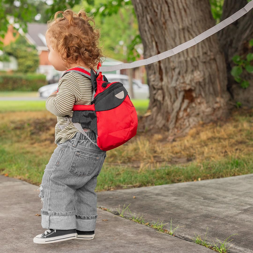 Sonna Arnés para bebé con correa para niños pequeños, con correa antipérdida, arnés de seguridad para niños para caminar  Correa de mochila roja