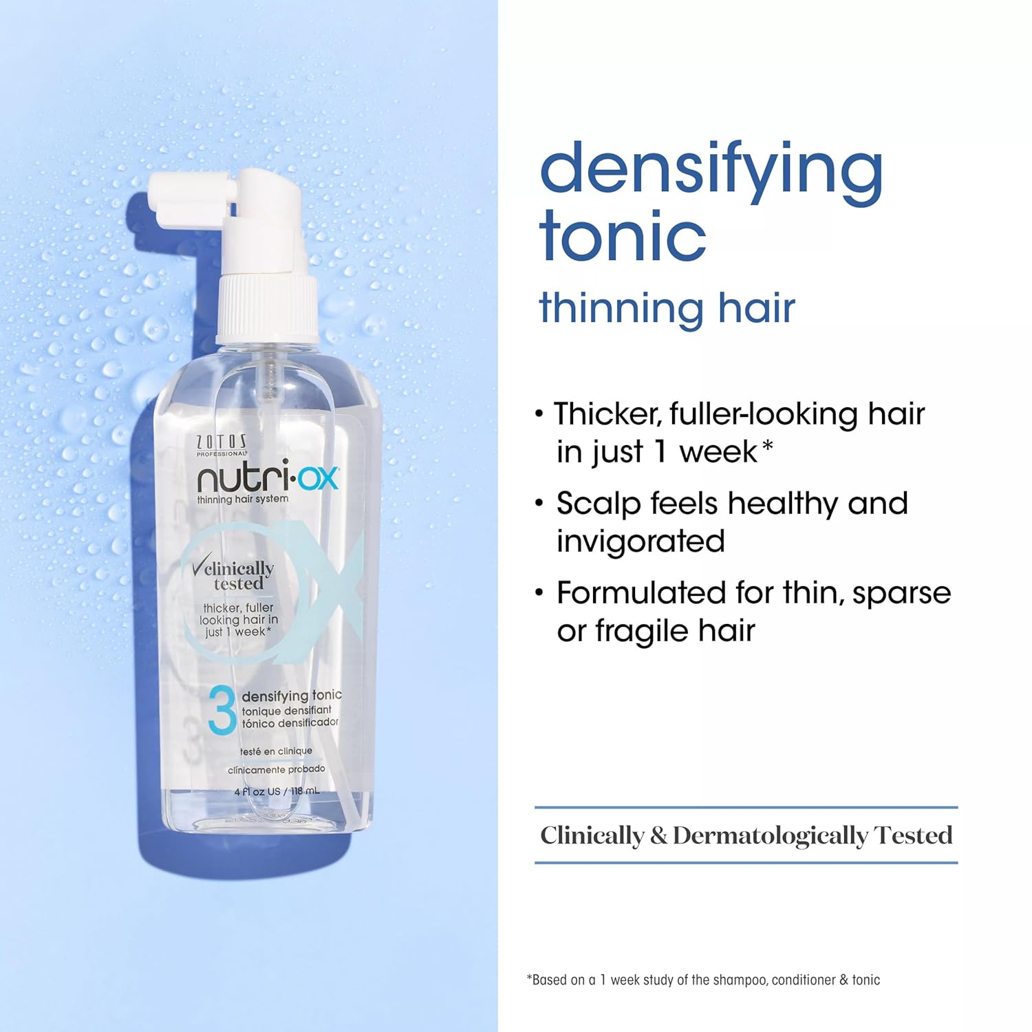 NUTRI-OX Kit de inicio para cabello adelgazante teñido  Cabello más grueso y de aspecto más completo  Menta  Probado clínicamente y