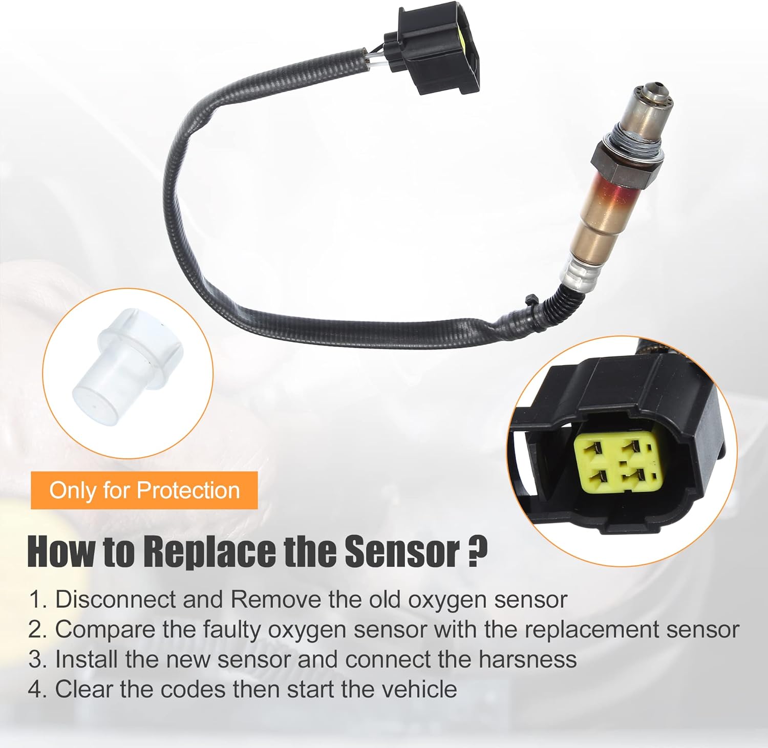 X AUTOHAUX Sensor de oxígeno O2 de la relación de combustible del aire del coche substituye 0045420818 para Mercedes-Benz CL 550 2007-2010 para