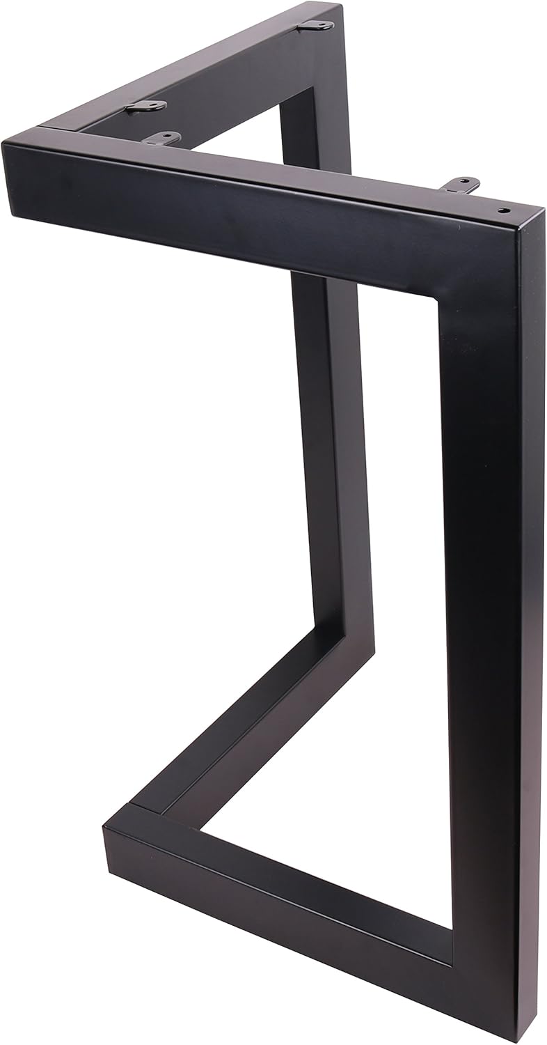 Patas de mesa de comedor de 34 pulgadas, patas de mesa de acero en forma de L, patas de mesa de estilo rústico, patas de mesa de oficina, patas de
