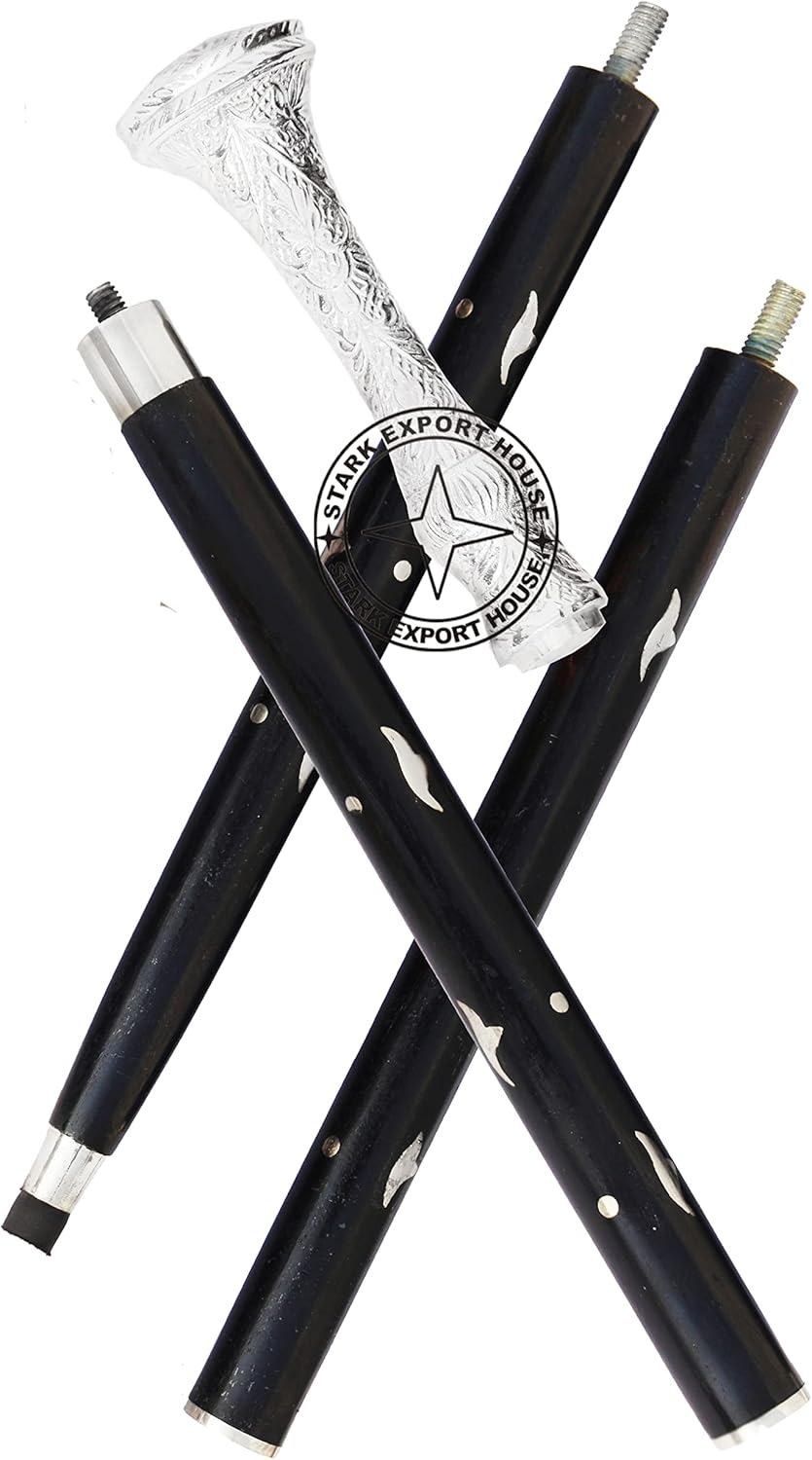 Bastón de madera con mango largo de latón y níquel, regalo para hombres y mujeres, 39 pulgadas