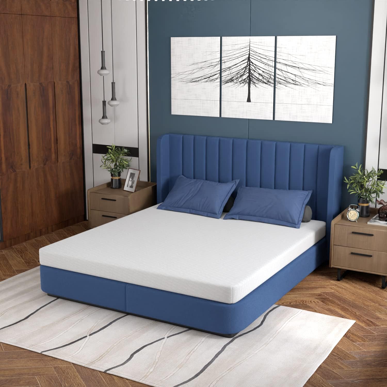 PayLessHere – Colchón de espuma viscoelástica con gel, 5 pulgadas, tamaño king, con certificación CertiPUR-US, sin fibra de vidrio, cama en una