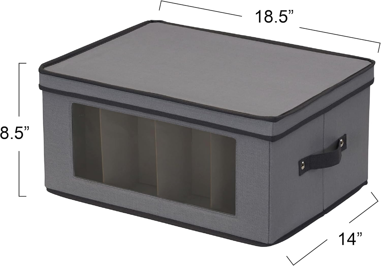 Household Essentials Caja de almacenamiento para copones de vino, capacidad para 12 copas
