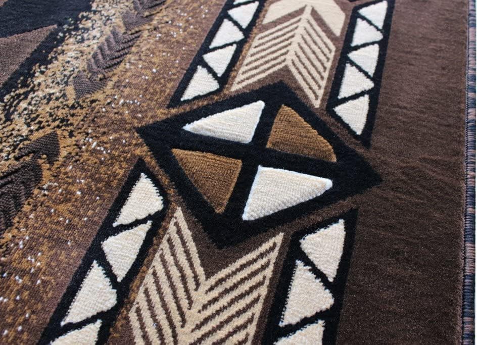YHSF South West – Alfombra nativa americana C318 (negro, 3 pies x 4 pies 7 pulgadas)