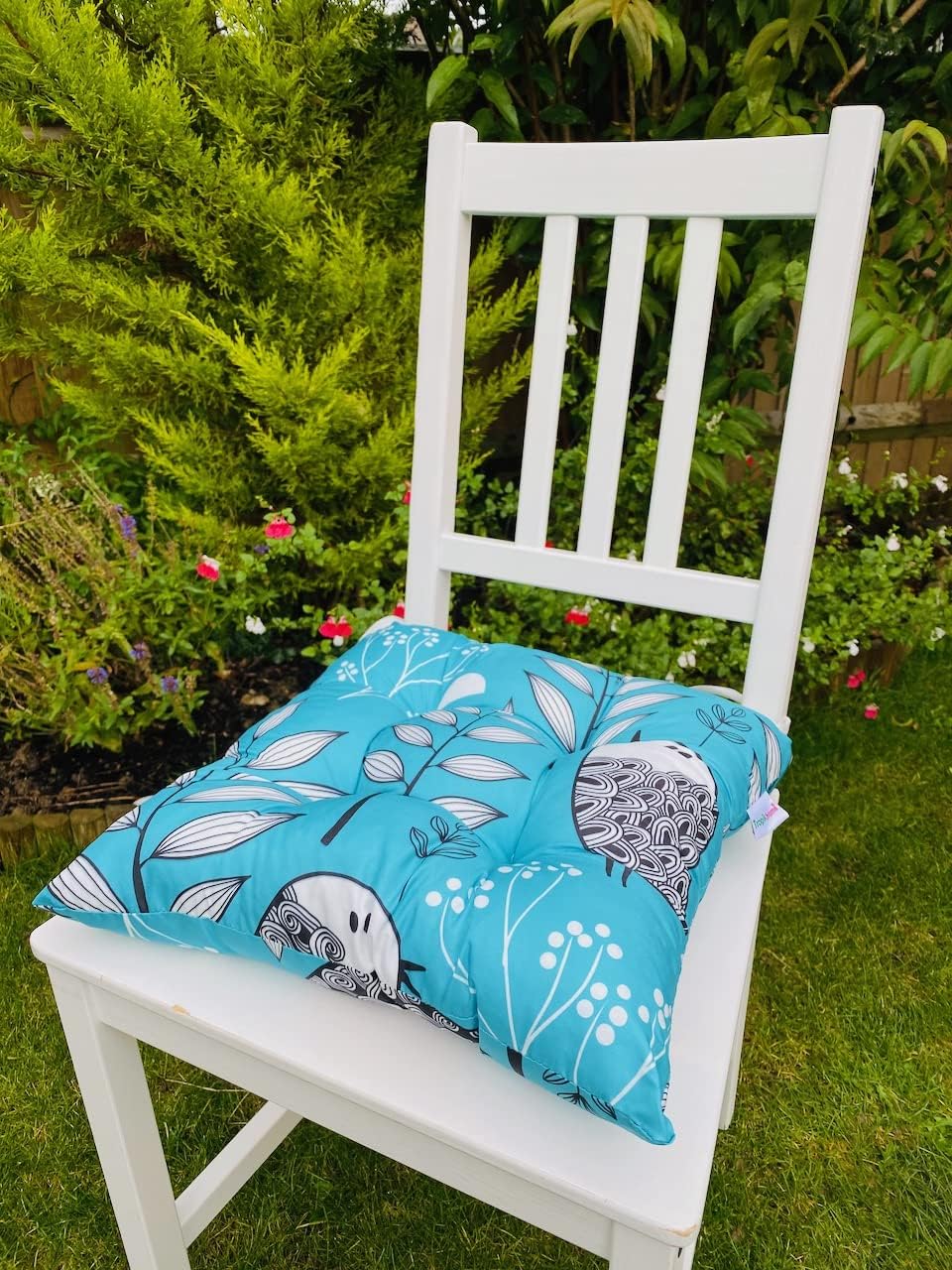 TROPIKHOME Almohadillas de asiento coloridas cojines de asiento para jardín, cocina, comedor, escritorio, cojines de suelo (2 piezas de cojines
