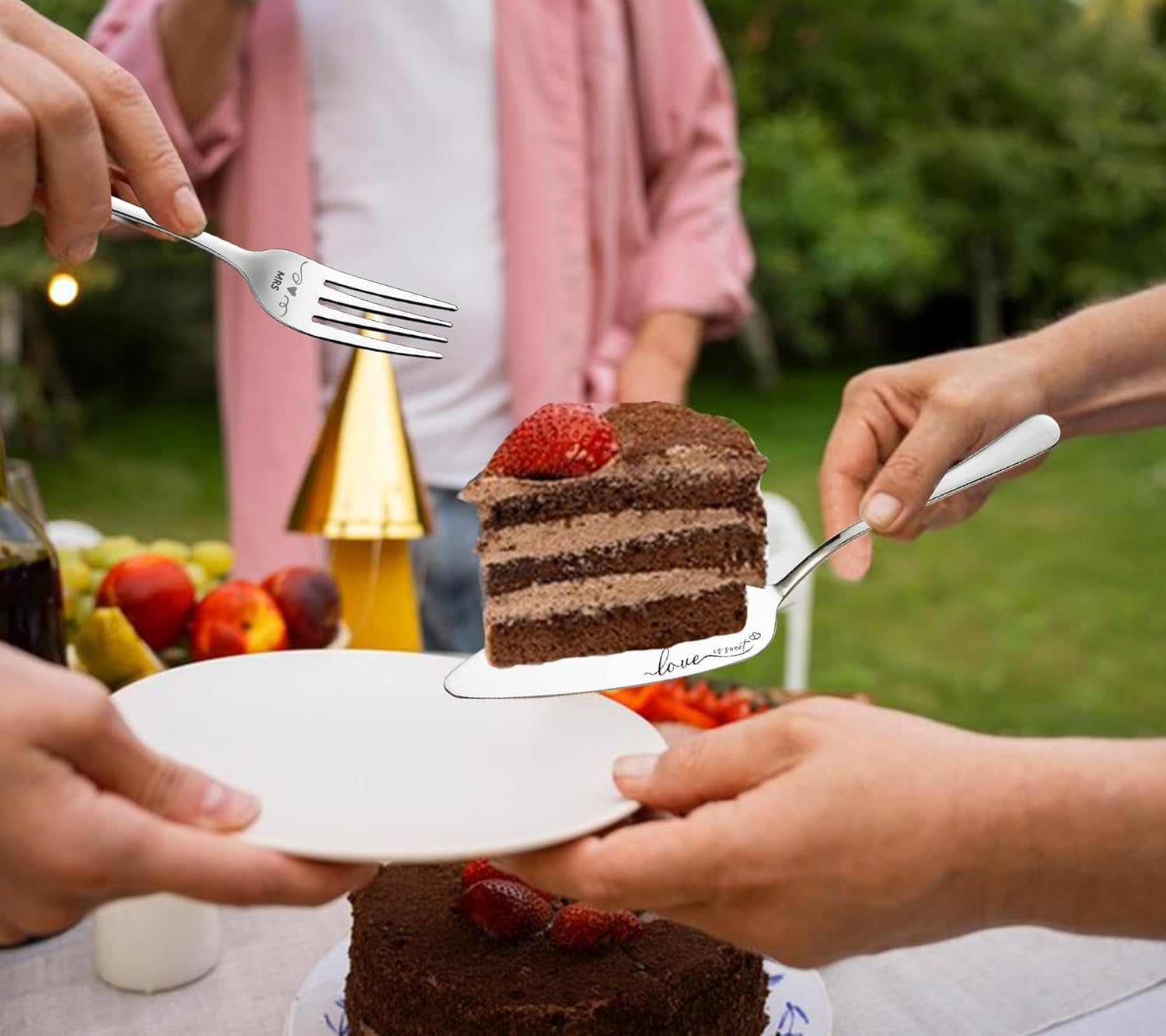 Juego de cortar pasteles para boda, juego de cuchillos y servidores para tartas de boda, tenedores y cortadores, espátula para tartas, cumpleaños,
