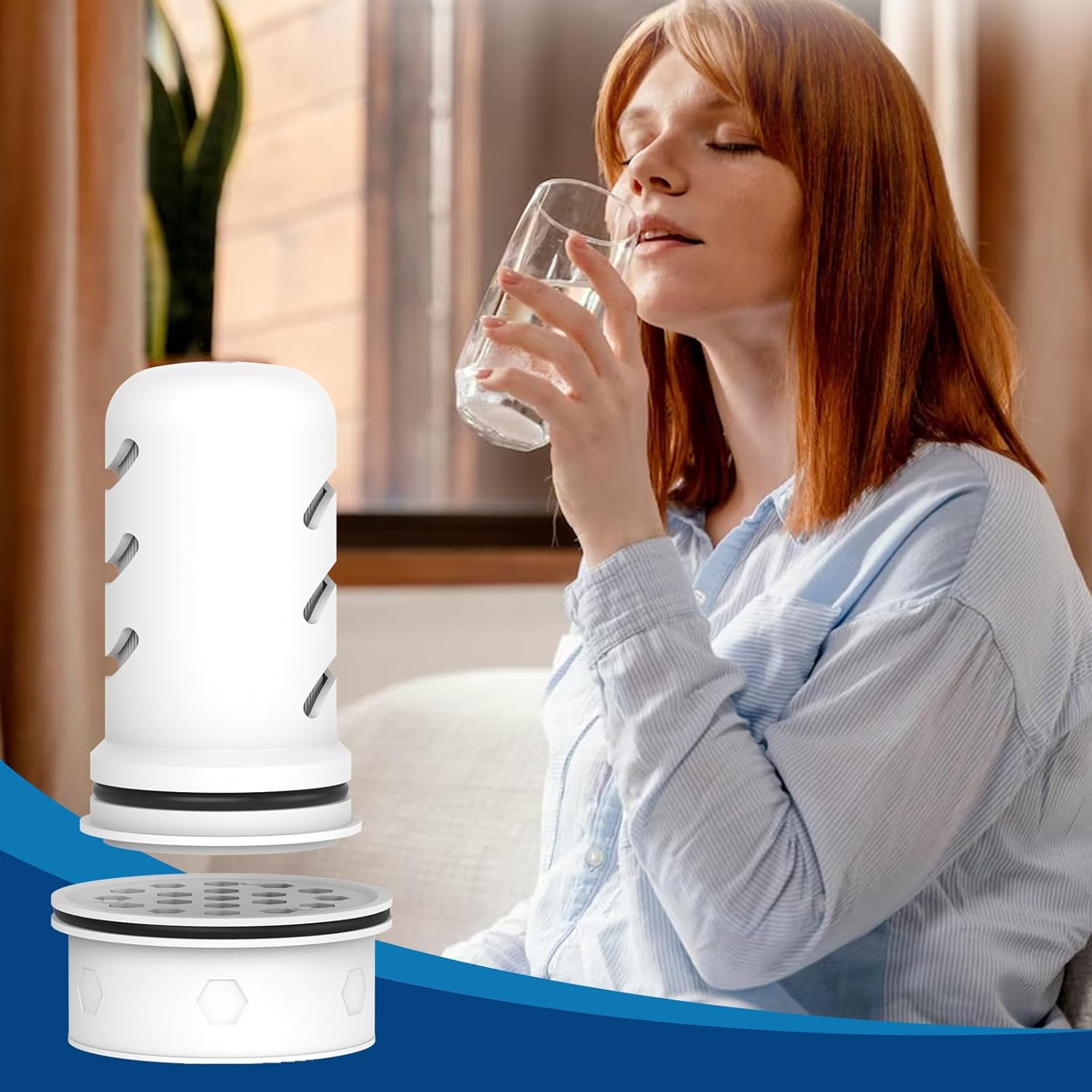 MARRIOTTO Filtro de agua de repuesto para dispensador LS Home de 18 tazasjarra de vidrio, jarra de 7 tazasjarra de plástico para 10 tazasjarra de