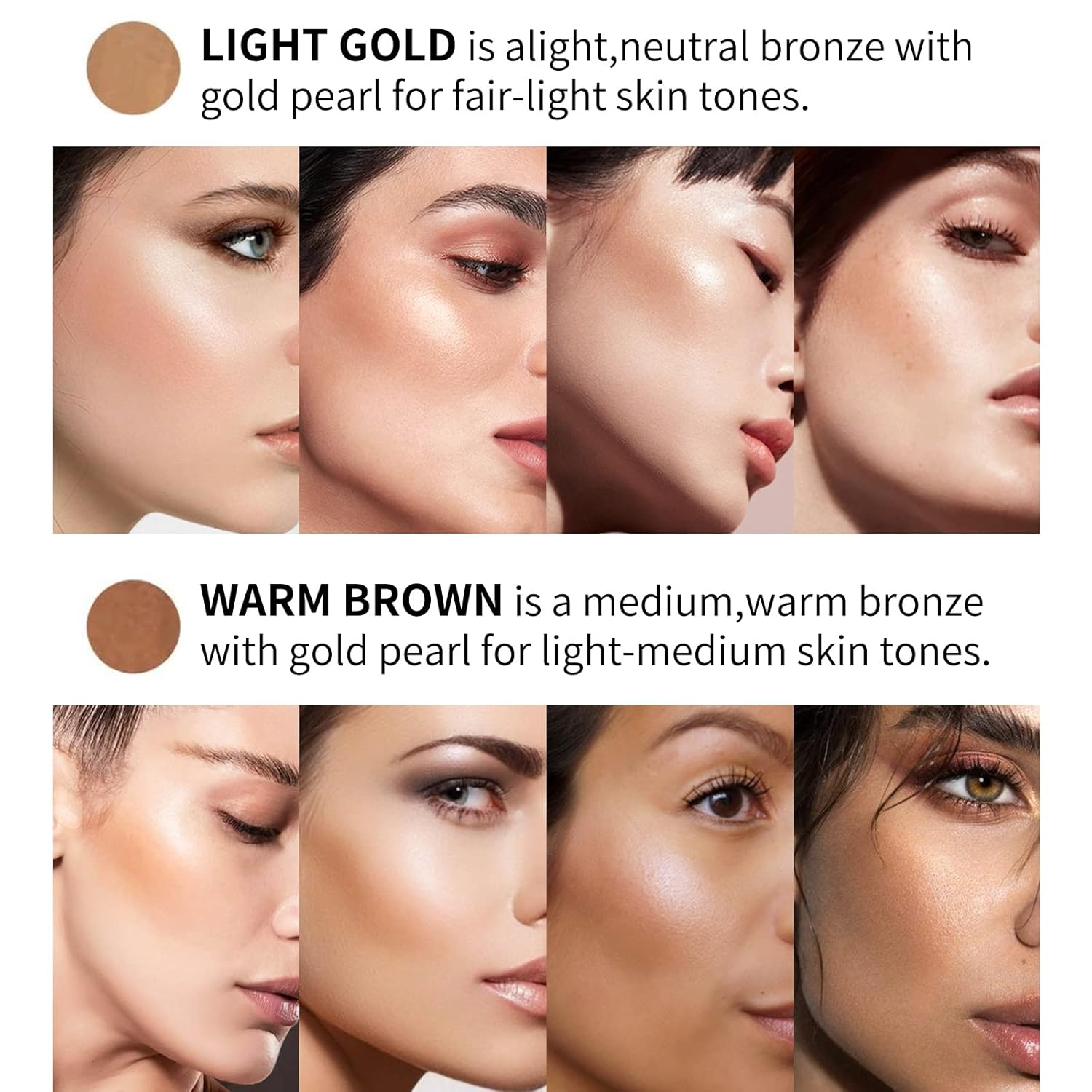Crema bronceadora luminosa, líquido cosmético bronceador natural, crea líneas de contorno avanzadas, paleta facial de belleza para sombras laterales