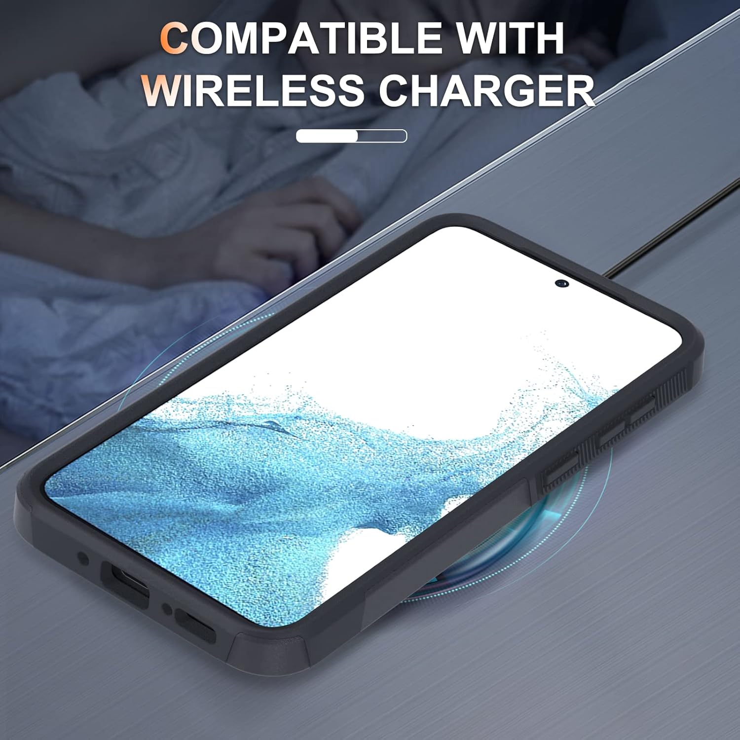 Funda para Samsung Galaxy A54 5G con 1 protector de pantalla de vidrio templado y 1 funda para lente de cámara, resistente y a prueba de golpes,