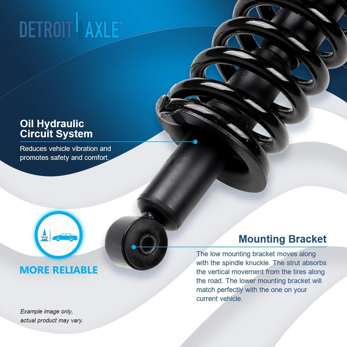 Detroit Axle – 4WD 2 puntales delanteros para Nissan Titan Pathfinder Armada Infiniti QX56 puntales completos con muelles helicoidales de reemplazo