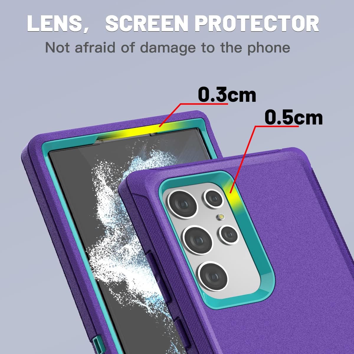 AICase for Galaxy S22 Ultra Case with Screen Protector,Heavy Duty Drop Protection Full Body Rugged ShockproofDust Proof Military Protective Tough
