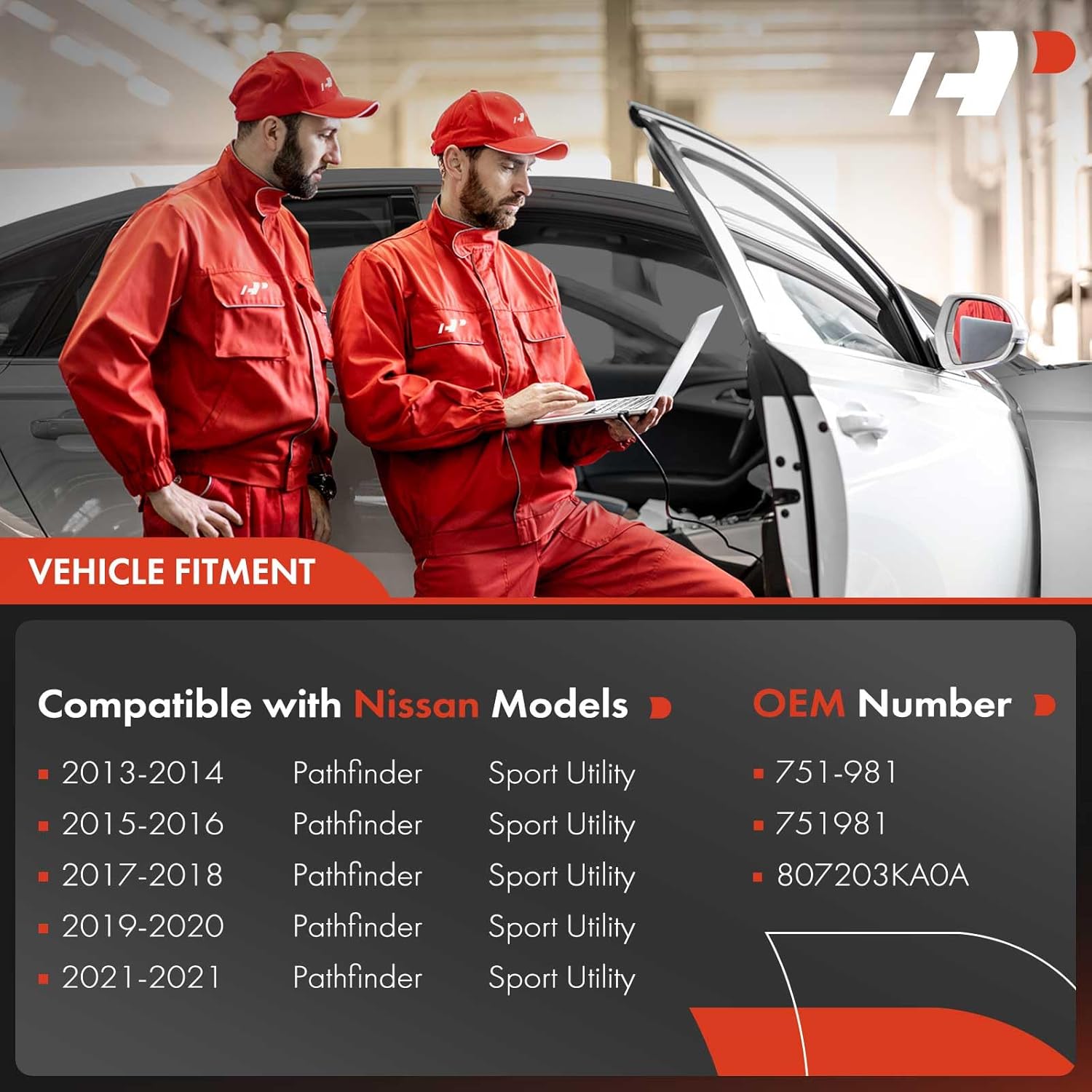 A-Premium Elevalunas eléctrico con motor de 6 pines compatible con Nissan Pathfinder 2013-2021 Sport Utility delantero derecho del lado del pasajero