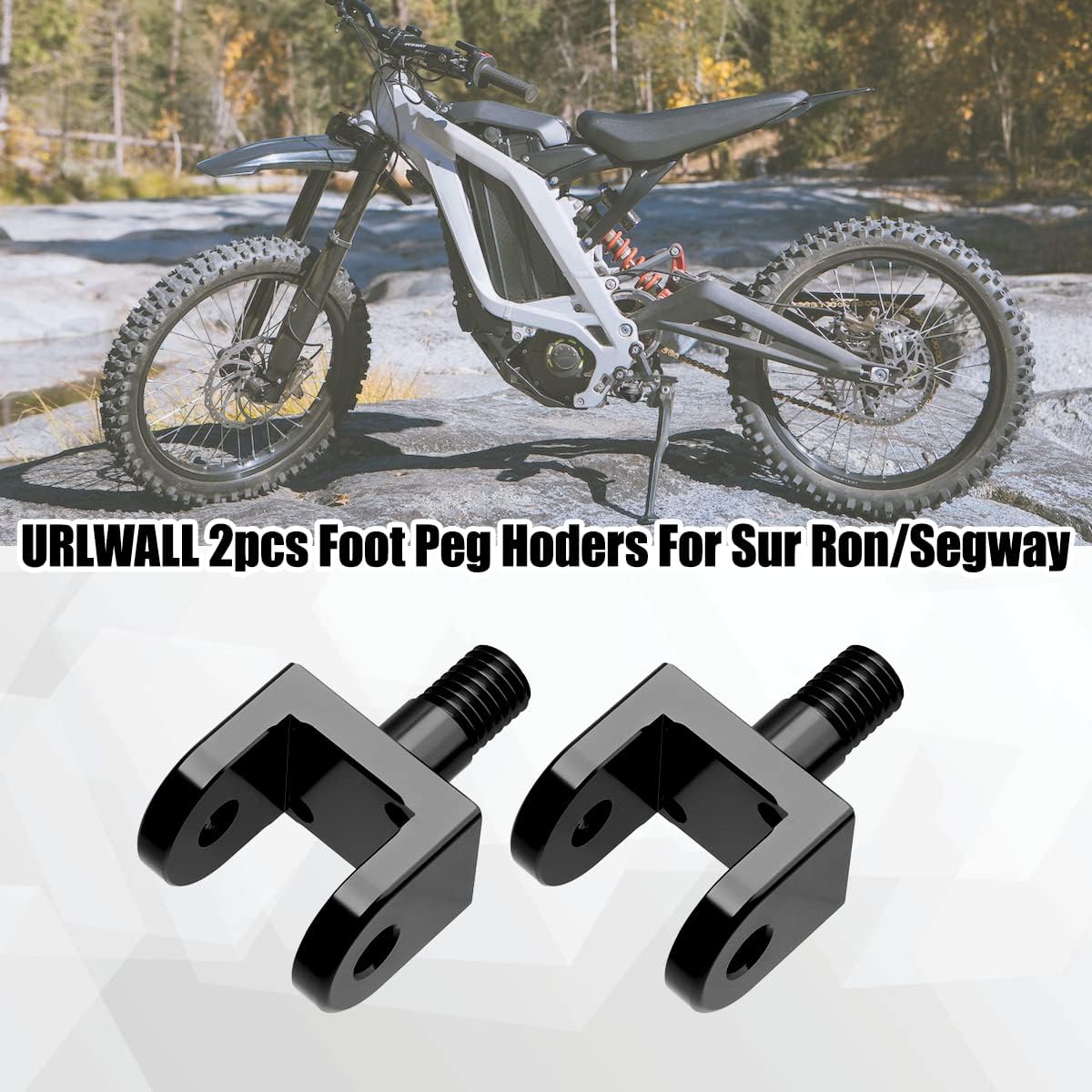 2 clavijas de pie Hoder para Sur Ron Light Bee X y S Segway X160 X260 Honda CRF150F 03-19 CRF230F 03-19, abrazaderas de clavija de pie duraderas de