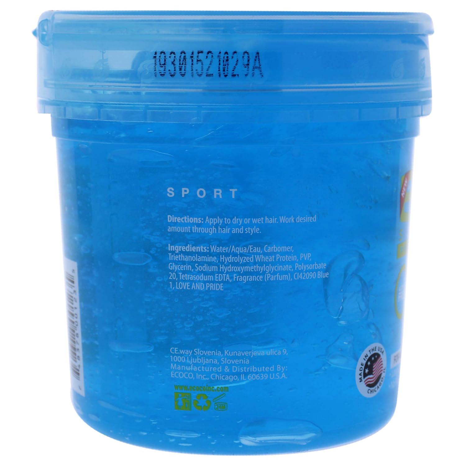 Nvey Eco Styling Gel Sport, aroma limpio, 16 onzas líquidas