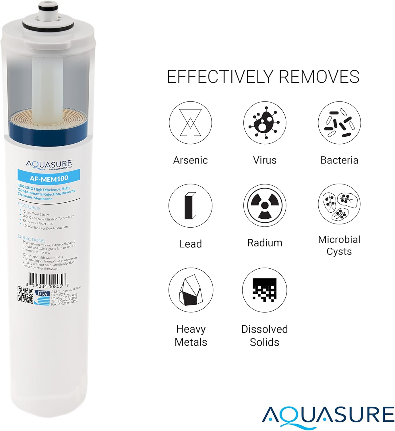 Aquasure Juego completo de cartuchos de repuesto de filtro de giro rápido de 4 etapas de la serie Premier AF-CP100  Compatible con sistema de