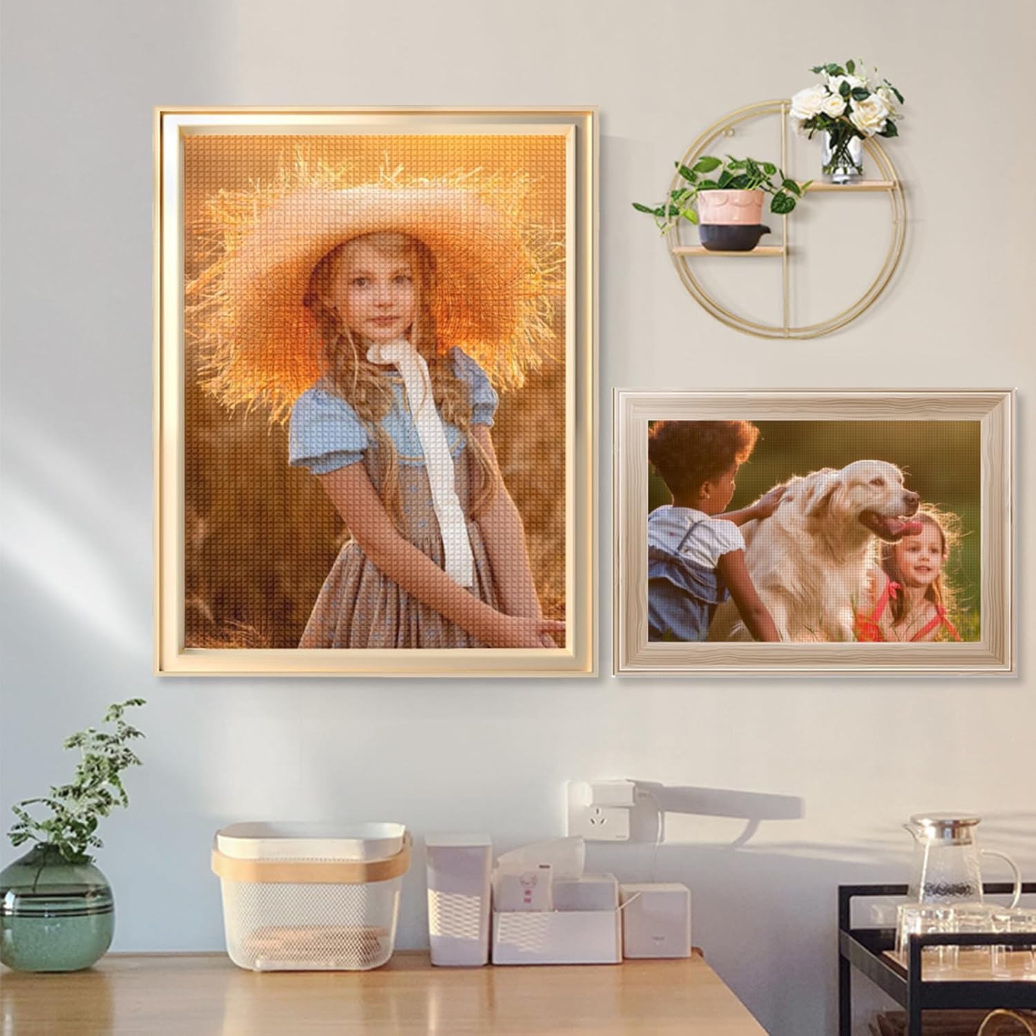 Kits de pintura de diamantes personalizados para adultos, pintura de diamante redondo personalizada con tu foto, kit de arte de diamantes 5D para
