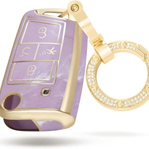 Funda para llavero VW Volkswagen con llavero apto para VW Volkswagen Arteon Atlas Golf Jetta Passat Tiguan Smart Key Case Funda para llavero VW Volkswagen con llavero apto para VW Volkswagen Arteon Atlas Golf Jetta Passat Tiguan Smart Key Case