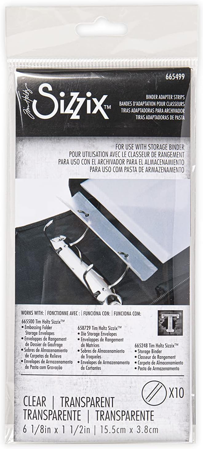 Sizzix Tiras adhesivas de adaptador de almacenamiento de troqueles de accesorios, 10 unidades, 665499  Capítulo 2 2022, multicolor