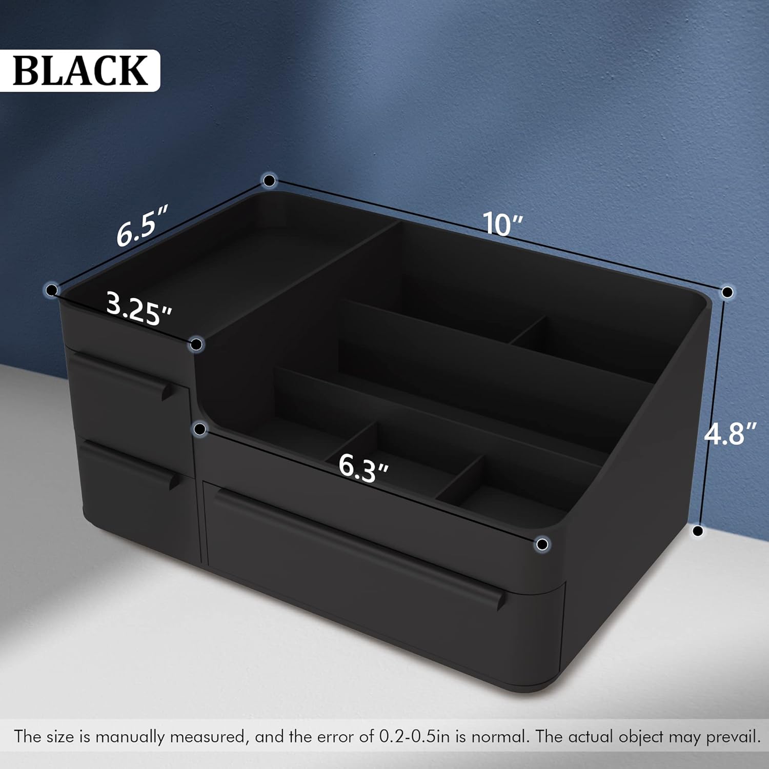 Organizador de maquillaje para tocador, caja de almacenamiento para encimera de baño, soporte apilable para cosméticos para joyas, accesorios para